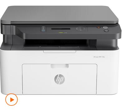 惠普/hp136W/136A/136NW黑白激光一体机无线打印复印扫描一体机家用学生打印机一体机